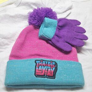 That Girl Lay Lay Beanie Hat Set With Gloves OS Youth